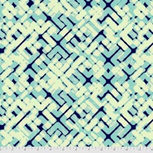 MADISON ONE ~TRAFFIC in blu ~ di William Rue per Free Spirit Fabrics ~ grafica - Foto 1 di 1
