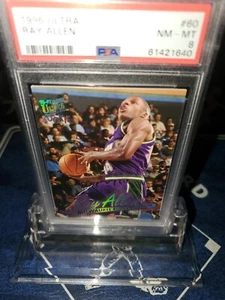 1996-97 Fleer Ultra Ray Allen Rookie #60 Milwaukee Bucks🦌HOF RC PSA 8 NM-MT🔥🏀 - Picture 1 of 6