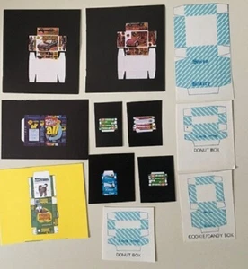 D/H MINIATURE 1/12" SCALE TOY GROCERY PET FOOD CAKE BOX KITS (12) VINTAGE FARROW - Picture 1 of 1