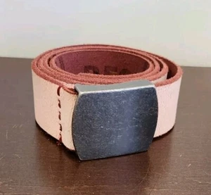 Gap (red) USA Made Red Leather Pre-DIstressed Painted Belt Medium - Picture 1 of 5
