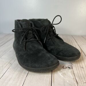 Vivobarefoot Gobi Black Suede leather hightop Boots lace up Size EU 37 L