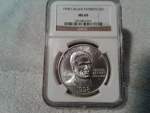 1998 S BLACK PATRIOTS NGC MS69  $1 SILVER COMM. - Picture 1 of 4