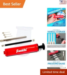 Versatile Ball Pump Kit - 7.4" - Multi-Sport Inflation Needles - Gauge - Carry - Picture 1 of 11