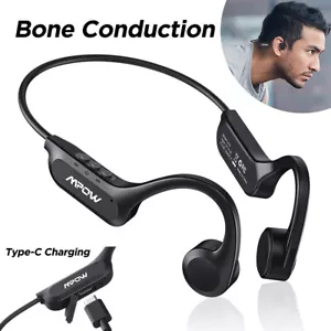 Mpow Bone Conduction Sport Headphones Bluetooth 5.3 Wireless Earphone Handsfree - Picture 1 of 23