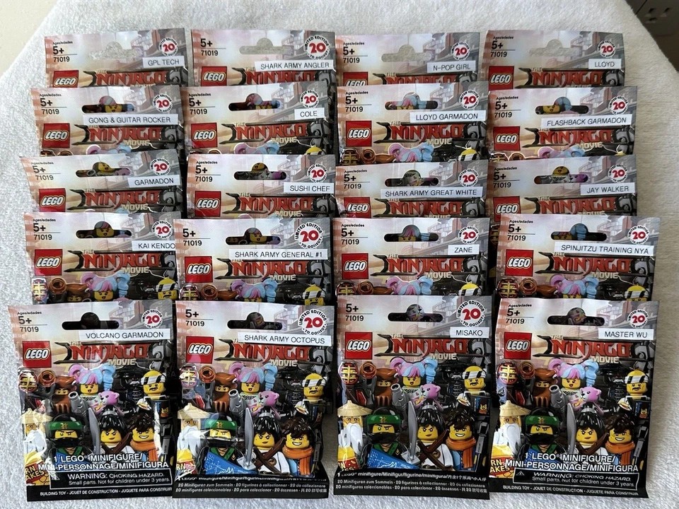 LEGO 71019 NINJAGO MINIFIGURES SERIES-COMPLETE SET OF 20 SEALED PACKETS-2017 - Image 1 of 1