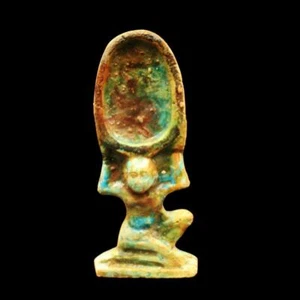 ÚNICA Estatua Antigua Amuleto de Loza/Piedra del Antiguo Egipto... ÚNICA EN SU TIPO - Imagen 1 de 7