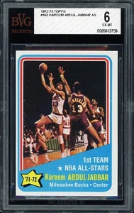 Kareem Abdul-Jabbar 1972-73 Topps Basketball #163 All Star BVG 6 (BGS) Bucks - Picture 1 of 2