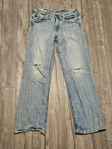 Abercrombie & Fitch Jeans Boys 14 Kilburn Low Rise Boot Distressed Youth 28 x 28 - Picture 1 of 13