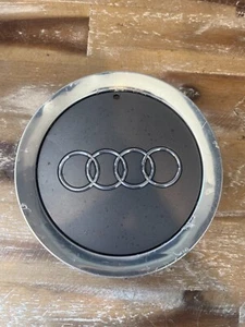 AUDI A6 A8 D3 2004-2010 Wheel Center Hub Cap Gray Metallic Genuine 4E0601165A - Picture 1 of 5
