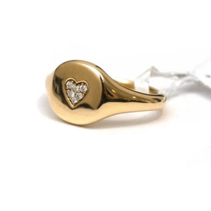 Nuovo anello DAVID YURMAN mini cuore mignolo in oro giallo 18 carati, diamante, misura 4,5 - Foto 1 di 9
