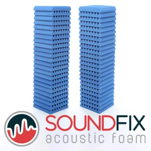 Blau Akustikschaum 48 Fliesen - 50 mm dick - 300 mm x 300 mm - Hergestellt in Großbritannien - Bild 1 von 12