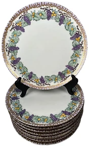 11 Antique Theodore Haviland Limoges Plates Grapes and vines - Bild 1 von 13