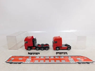 Herpa 1:87 H0 2X Modello Trattore DAF: 95 XF + XF Molto Buono/Mint #EI113-0,5 - Immagine 1 di 4