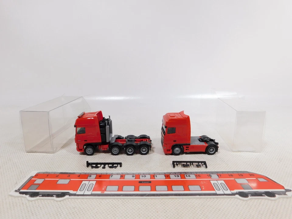 Herpa 1:87 H0 2X Modello Trattore DAF: 95 XF + XF Molto Buono/Mint #EI113-0,5 - Immagine 1 di 4