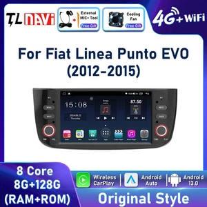 For Fiat Linea Punto EVO Multimedia GPS Navigation Car Radio Video Screen Auto - Picture 1 of 39