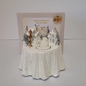 Cracker Barrel Exclusive Christmas Animated Musical Skating Rink 6" x 7" - Picture 1 of 3
