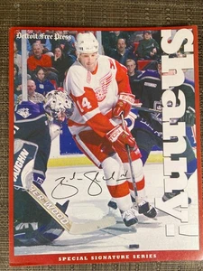 15 Vintage Detroit Red Wings 8 x 10 Detroit Free Press Collector Cards 3 signed - Bild 1 von 12