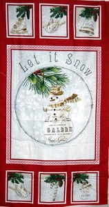 PANEL DE NIEVE WINTER LODGE LET IT DE STUDIO E - TELA 100% ALGODÓN - Imagen 1 de 7