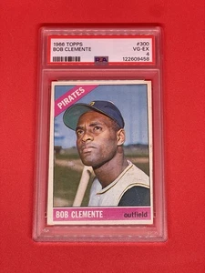 1966 Topps - Roberto Clemente #300 chiamato Bob su carta PSA 4 VG-EX APPENA CLASSIFICATO - Foto 1 di 2