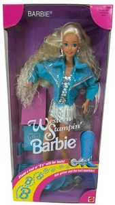 NRFB Vintage 1993 Western Stampin' Barbie Doll #10293 1990s Cowgirl Boots Stamp - Picture 1 of 7