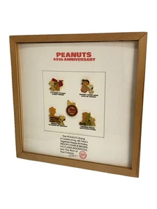 Peanuts Snoopy 45th Anniversary Pin Set Vintage Limited Edition Japan Rare HTF - Picture 1 of 6