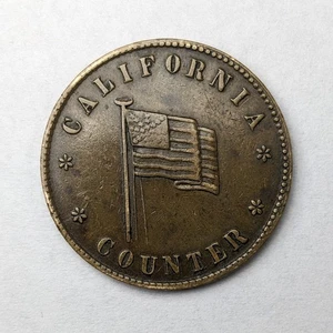 1847 California Counter Gaming Token Liberty - Bild 1 von 3