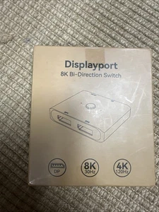 8K@30hz DP 1.4 DisplayPort Bi-Direction Switch Splitter 4K@120 2x1 1x2 Converter - Picture 1 of 1