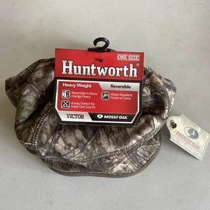 Huntworth Victor Beanie Mütze Cap Mossy Oak Reversible Camo/Orange Fleece Jagd - Bild 1 von 3