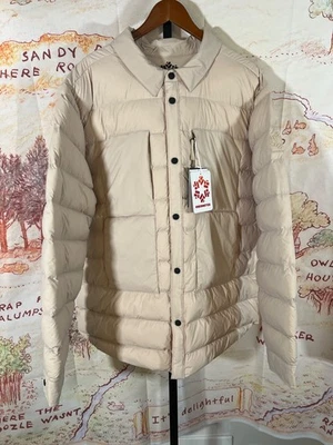 Camisa de plumón Obermeyer para hombre chaqueta beige frente a presión nueva con etiquetas Foto 1 de 4