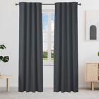 Cycmaco Linen Blackout Curtains For Bedroom 84 Inches Long 2 Panels Set,100% ...