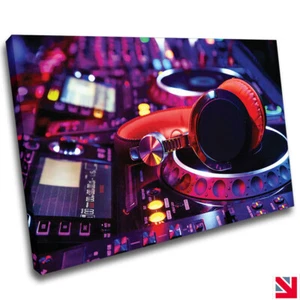DJ MUSIC CANVAS Wall Art Picture Print - Picture 1 of 3