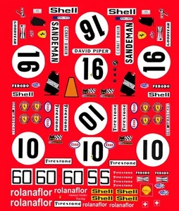 #16 Calcomanías de coche Sandeman Ferarri 512M 1971 escala 1/43 ranura - Imagen 1 de 3