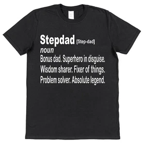 Lustiges T-Shirt Stiefvater Wörterbuch Definition Herzlich & Humorvoll Stiefvater Geschenk - Bild 1 von 5