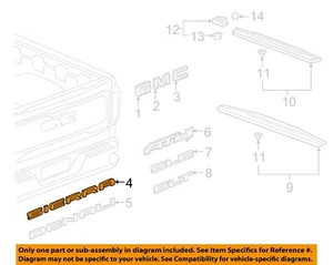 Placa de identificación exterior caja de recogida GM OEM 19-24 Sierra 1500 23400374 - Imagen 1 de 2