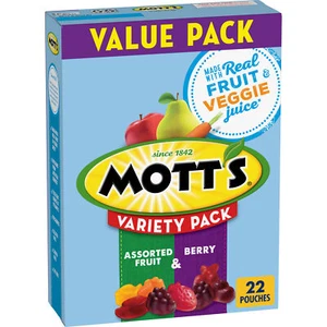 Mott's Berry and Assorted Fruit Flavored Snacks, Gluten Free, Value Pack, 22 Ct, - Picture 1 of 1