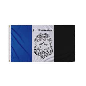 Promo Patriot's 3'x5' Police Mourning Flag - Honoring Fallen Officers - Bild 1 von 12