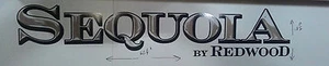 1PC SEQUOIA by REDWOOD RV MOTORHOME CAMPER LOGO DECAL GOLD BLK WHT 66X12 GRAPHIC - Bild 1 von 1
