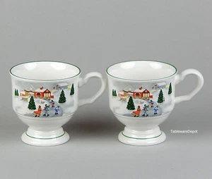 Sango SILENT NIGHT: Set of 2 Footed Cups, SUPERB! Joan Luntz, 3900 - Picture 1 of 4