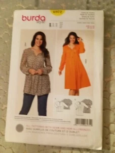Burda Schneidermuster 6972 Tunika Top & Kleid Halbpassform Gr. A Euro 44 - 56 - Bild 1 von 2