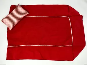 American Girl Molly's rote Bettdecke gestreift Kissen Pleasant Company Vintage - Bild 1 von 6