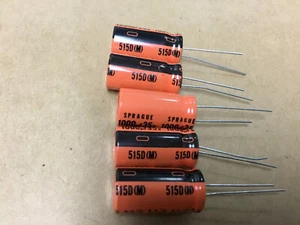 (10 PC)  SPRAGUE  515D108M035DK6A  Capacitor, Aluminum, 1000uF 35volts 20% - Picture 1 of 3