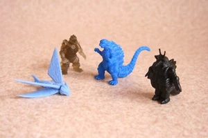 Godzilla Keshi Rubber Figure Set Mecha Mothra Moguera Kaiju Mini Toy Movie Toho - Picture 1 of 9