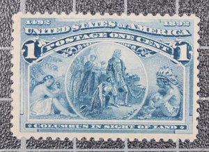Scott 230 - 1 Cents Columbian - postfrisch - schöne Briefmarke - SCV - 32,50 $ - Bild 1 von 1