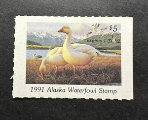 WTDstamps - 1991 ALASKA - State Duck Stamp - Mint OG NH - Picture 1 of 2
