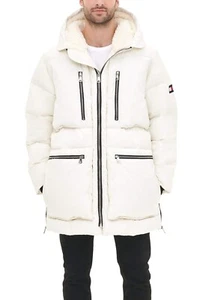 Tommy Hilfiger Men's Heavyweight Quilted Sherpa Hooded Parka, L - Picture 1 of 4