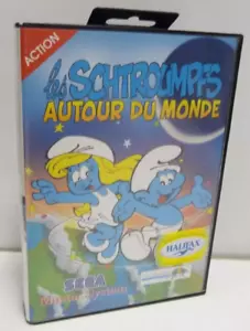LES SCHTROUMPFS AUTOUR DU MONDE - SMURFS SEGA MASTER SYSTEM NEW WATA VGA READY - Foto 1 di 10
