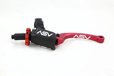 Alavanca de embreagem ASV C6 Pro vermelha longa Honda CRF125F CRF150F CRF230F (anos dentro) - Imagem 1 de 2