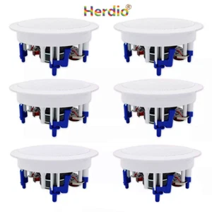 3Pairs 5.25''Ceiling Speakers Flush Mount Stereo Kitchen Restaurant Speakers900W - Picture 1 of 13