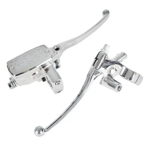 1" Motorcycle Universal Handlebar Hydraulic Brake Master Cylinder & Clutch Lever - Picture 1 of 7