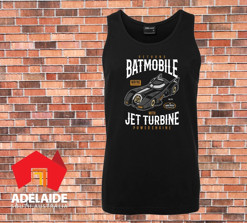 JB's Cool Black Singlet Batmobile Returns Dark Knight Batman New Design  - image 1 of 1